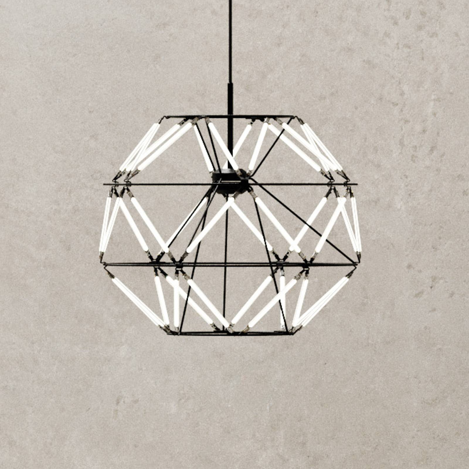 URBAN by Sforzin Suspension LED Euclide noir métal largeur 35 cm