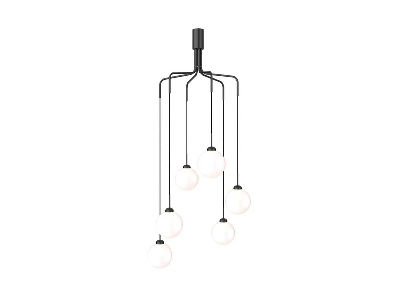 Nuura Aps - Apiales Cluster 6 Kronleuchter Satin Black/Opal Nuura