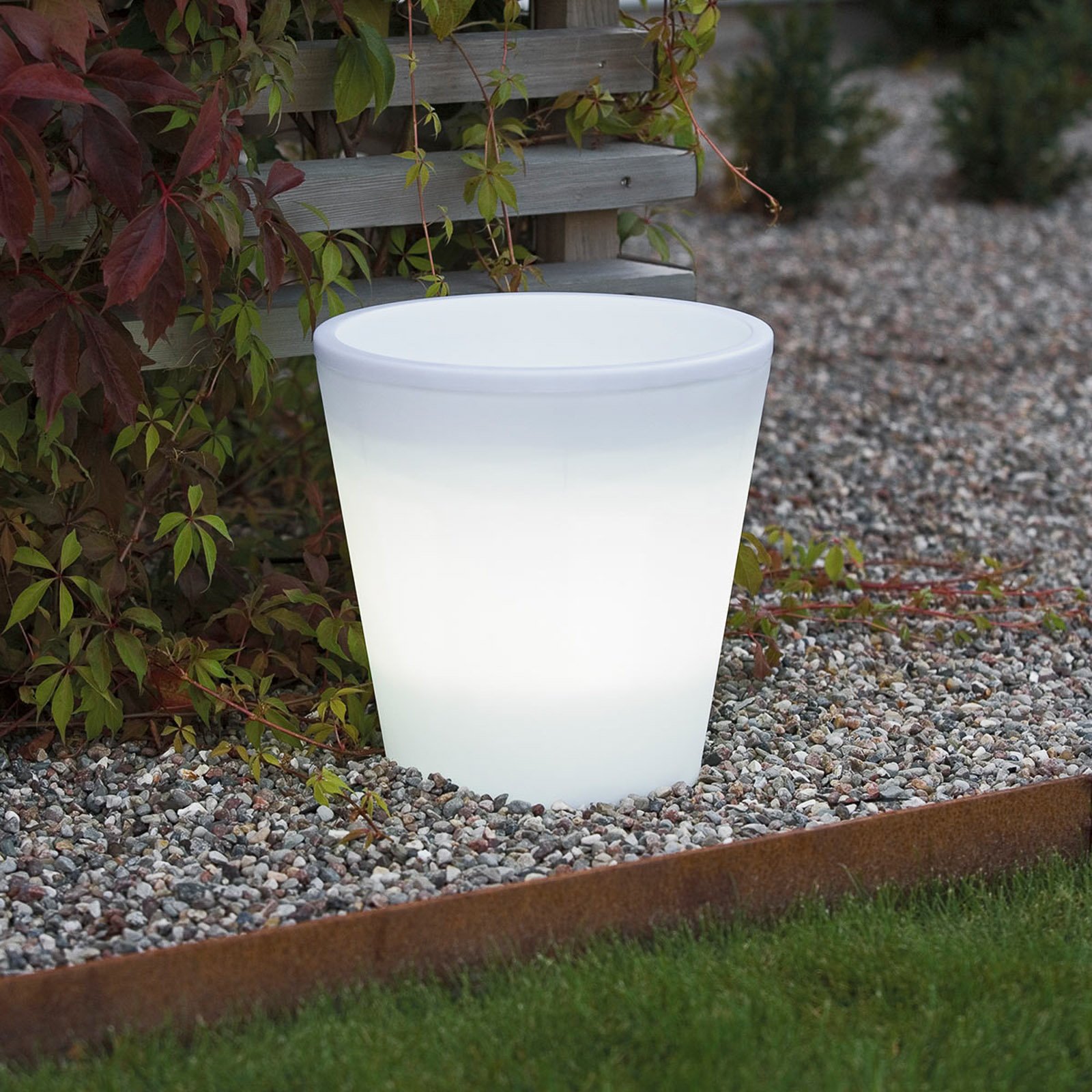 Vaso luminoso LED per piante Assisi Ø 28 cm