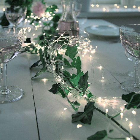 Fortryllende LED-lyskæde Copper Wire, 360 lysk.