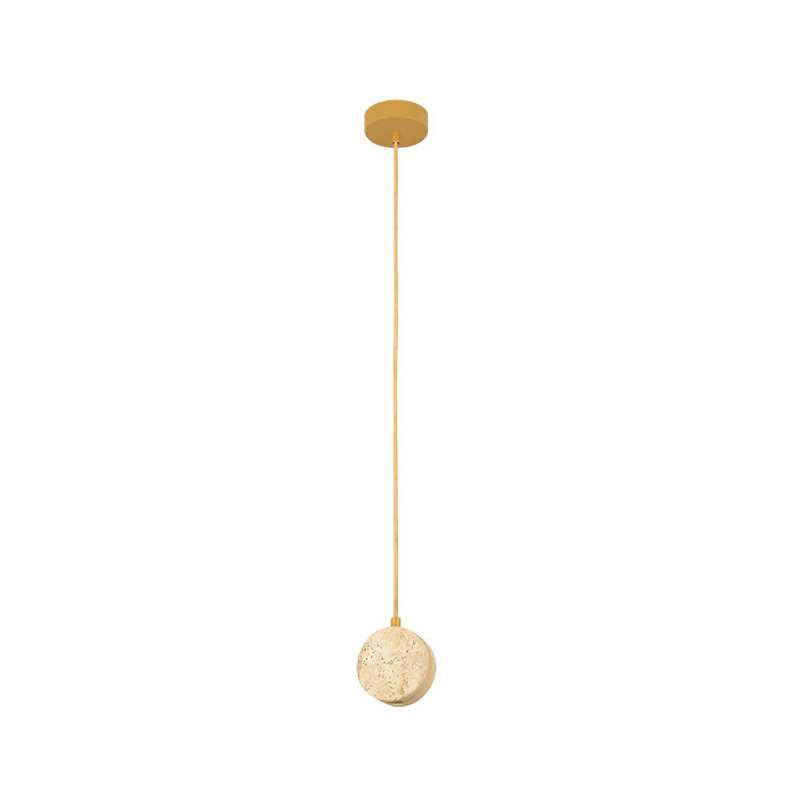 LED-Hängeleuchte 25336, beige, Ø 10 cm, Naturstein