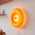 OSRAM Φωτιστικό τοίχου LED Decor Lunea, πορτοκαλί, Ø 30 cm, γυαλί, CCT,
