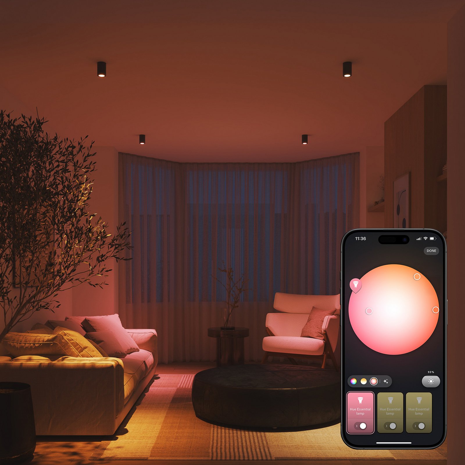 Philips Hue Smart LED bulb GU10, 5 W RGB CCT, Set of 3