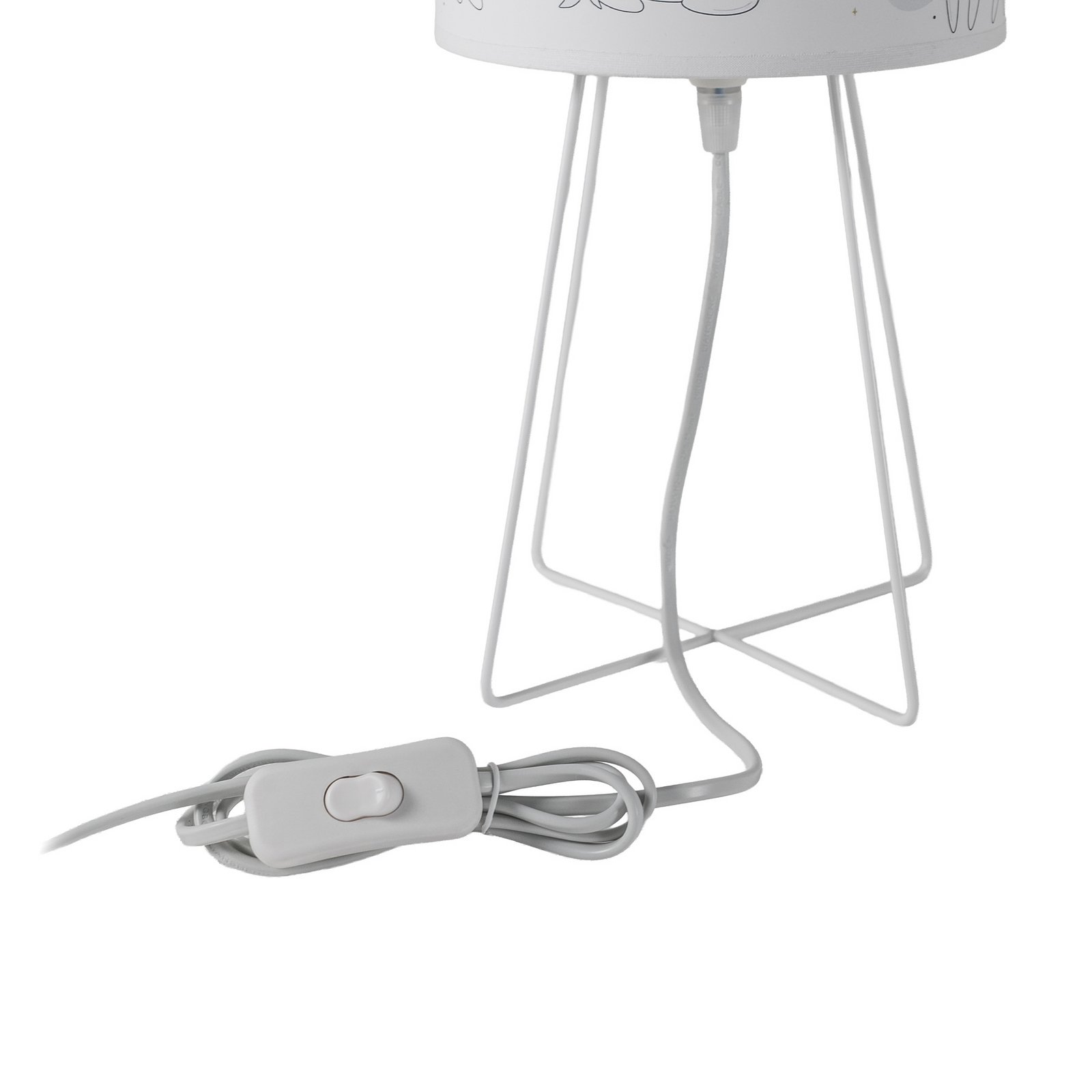 Mila galda lampa, audums, vienradzis, E14, augstums 32,5 cm Mila galda lampa, audums, vienradzis, E14, augstums 32,5 cm