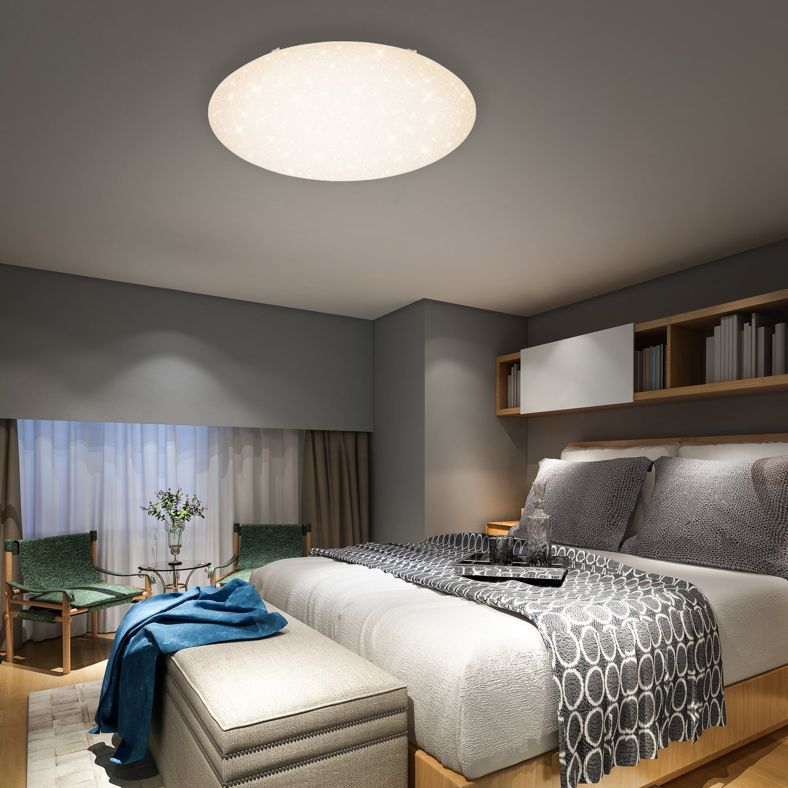 LED-Deckenleuchte Verb, weiß, Ø 75,5 cm, CCT, Fernbedienung