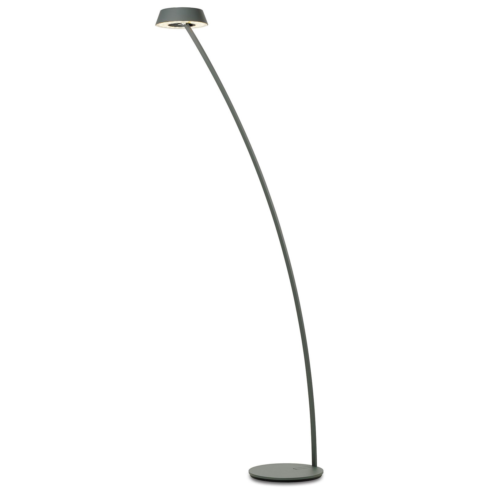 OLIGO Glance lampadaire LED arqué gris mat