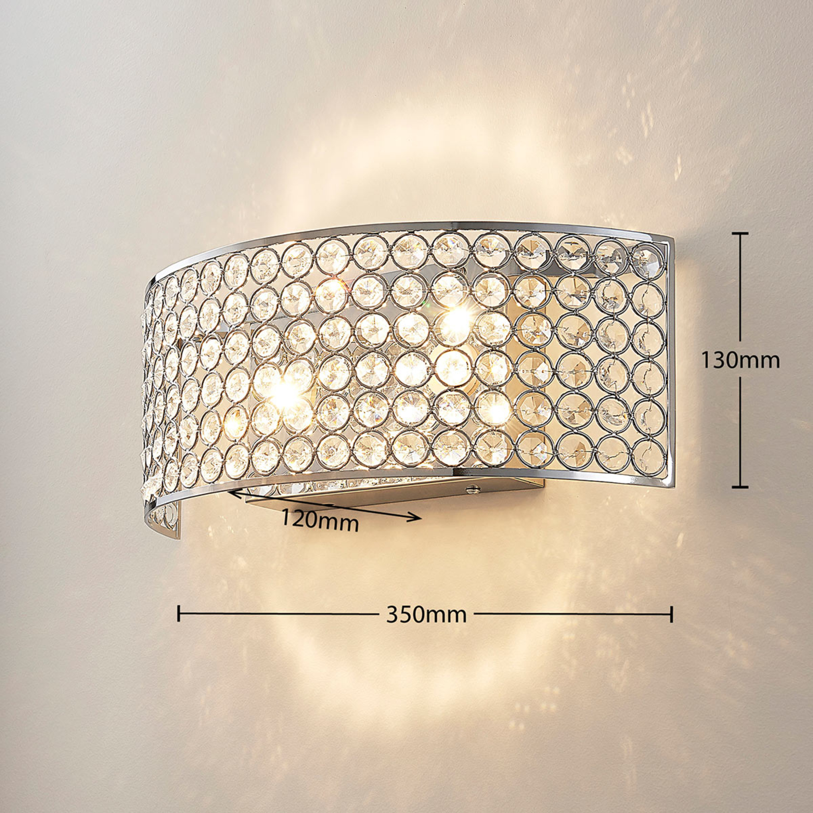 Alizee Aplique de Pared Chrome/Clear - Lucande