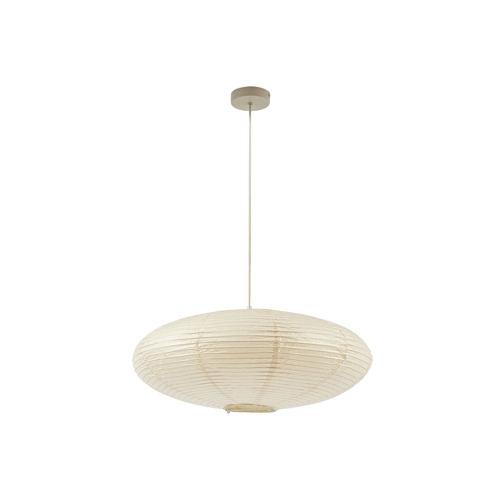 Gerald pendant light, Ø 60 cm, white, paper, E27 – Lindby Gerald pendant light, Ø 60 cm, white, paper, E27 – Lindby
