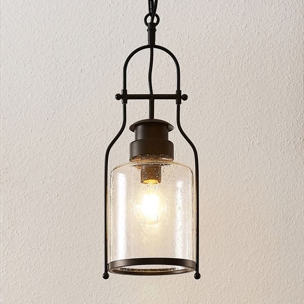 Rozalie Riippuvalaisin Clear/Black - Lindby - Eteinen / käytävä - Vintage / retro - Metalli - Yksilamppuinen — Lindby