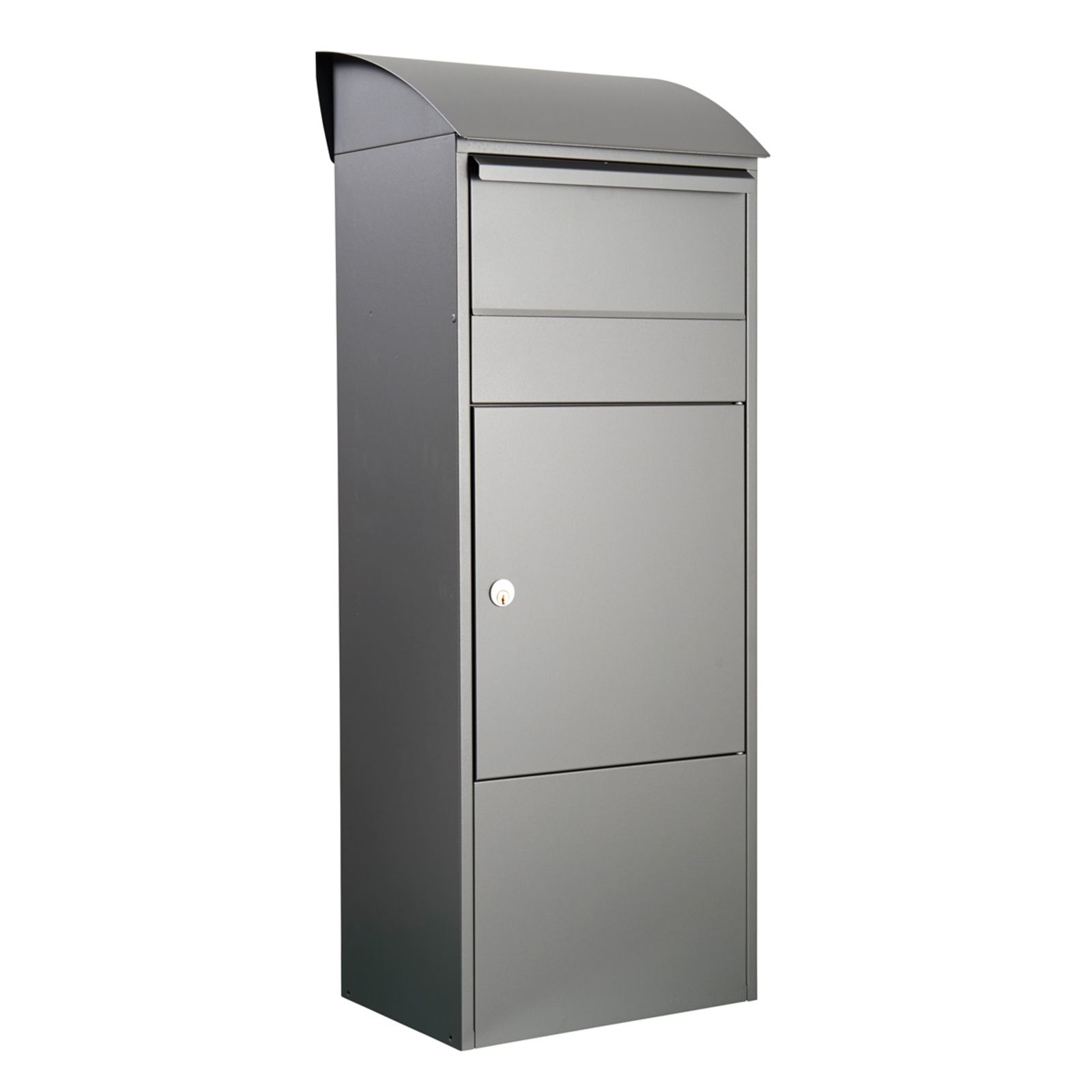 Juliana Letter and parcel box 820, anthracite, steel, W: 39 cm, H: 112.5 cm