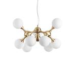 Ideal Lux Nodi hanging light 9-bulb brass/white