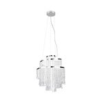 LED hanging light Pomp, Ø 38 cm, chrome, acrylic/metal, CCT