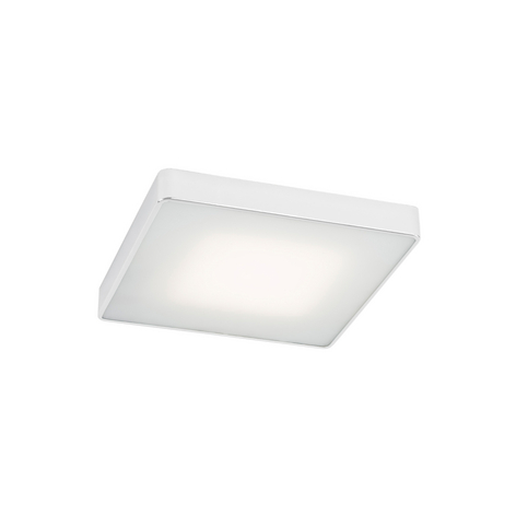 Deckenleuchte Oro aus Stahl und Glas, weiß
