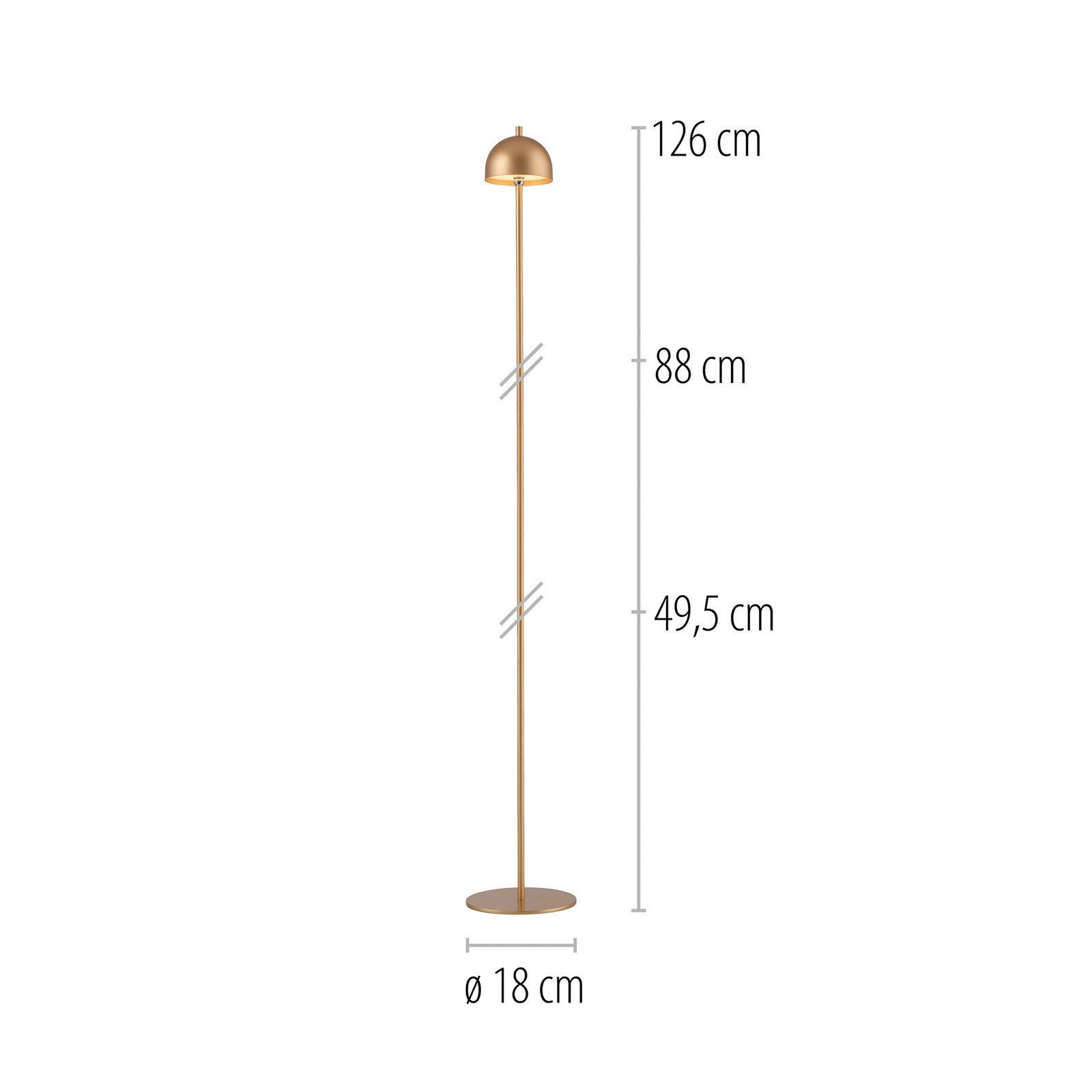 Schöner Wohnen LED-akku-maavalaisin Bellies, kullanvärinen, IP54 Schöner Wohnen LED-akku-maavalaisin Bellies, kullanvärinen, IP54