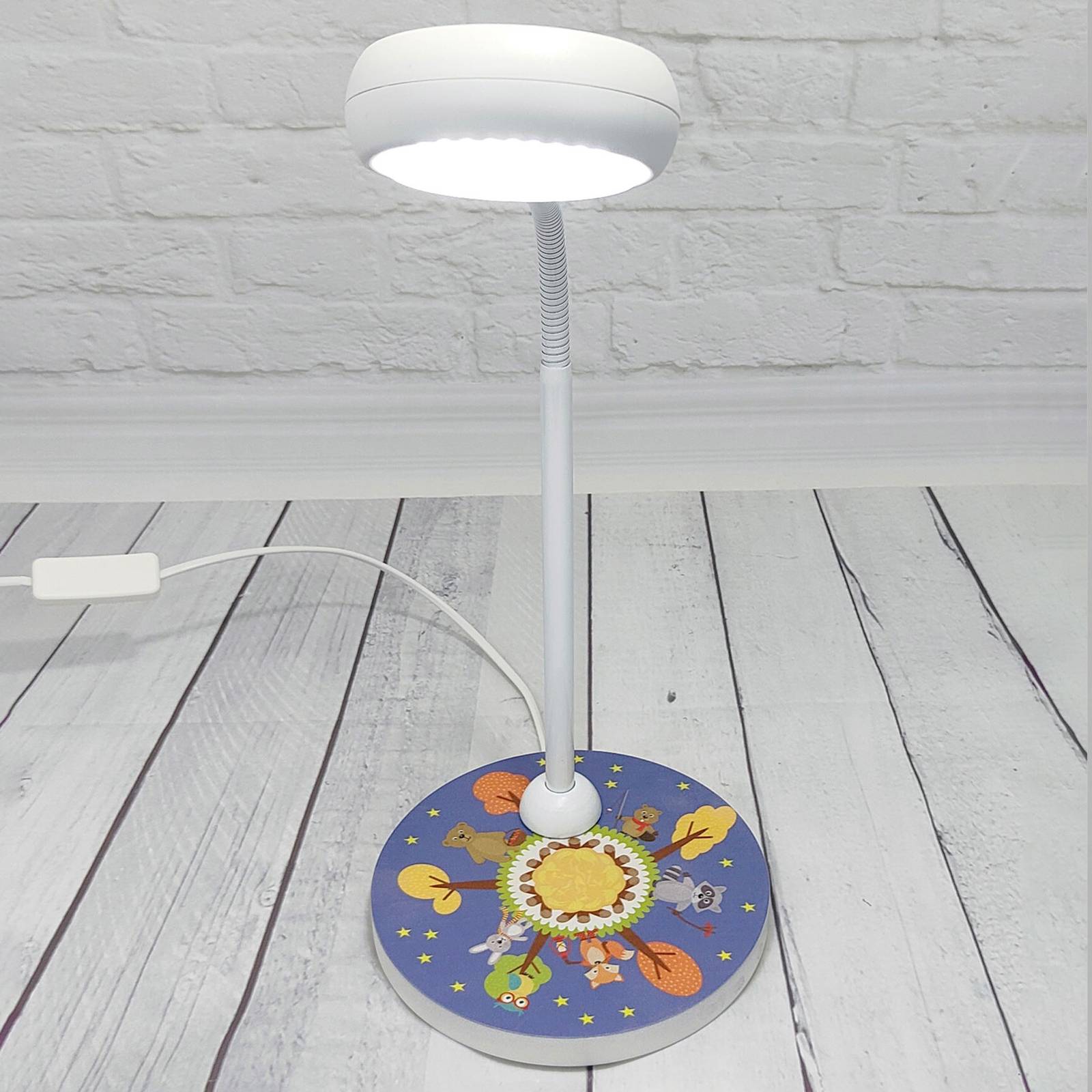 Niermann standby asztali lámpa erdei állatok rugalmas karral
