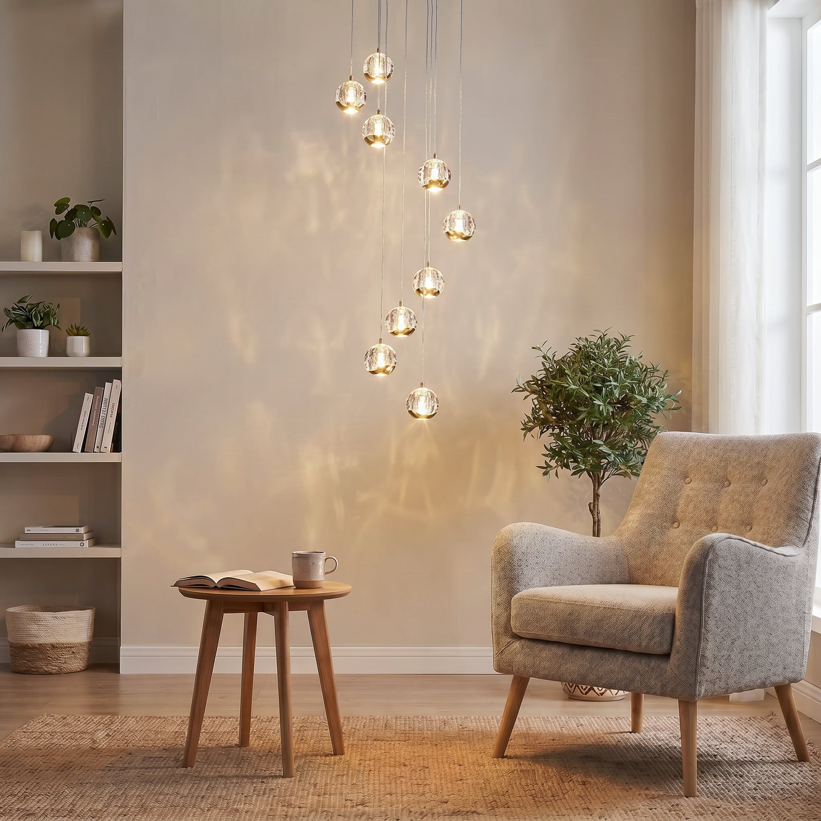 Hayley 9 Lampa Wisząca Clear/Gold - Lucande
