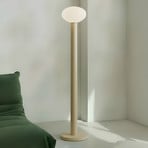 Stāvlampa Flo, smilškrāsā, augstums 138 cm, 1 spuldze, stikls