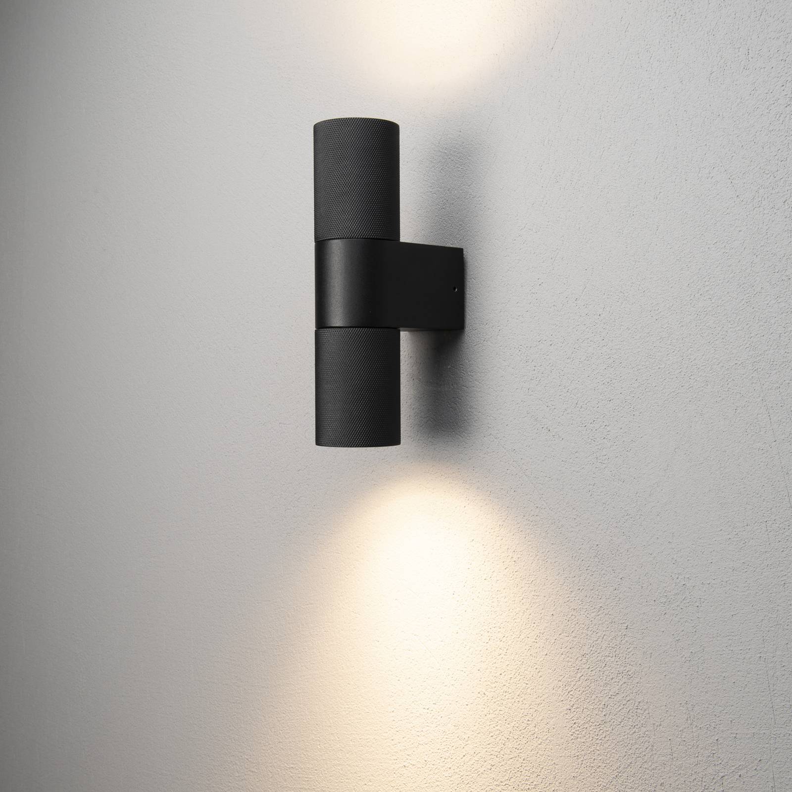 Außenwandlampe Temi, schwarz, Breite 11 cm, Alu, up/down günstig online kaufen