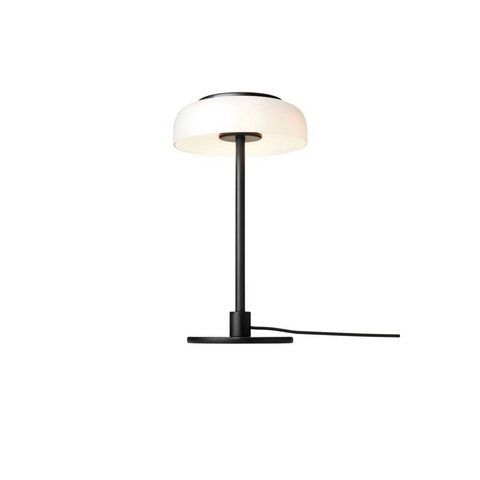 Nuura LED-laualamp Blossi, kõrgus 31 cm, must/opaal
