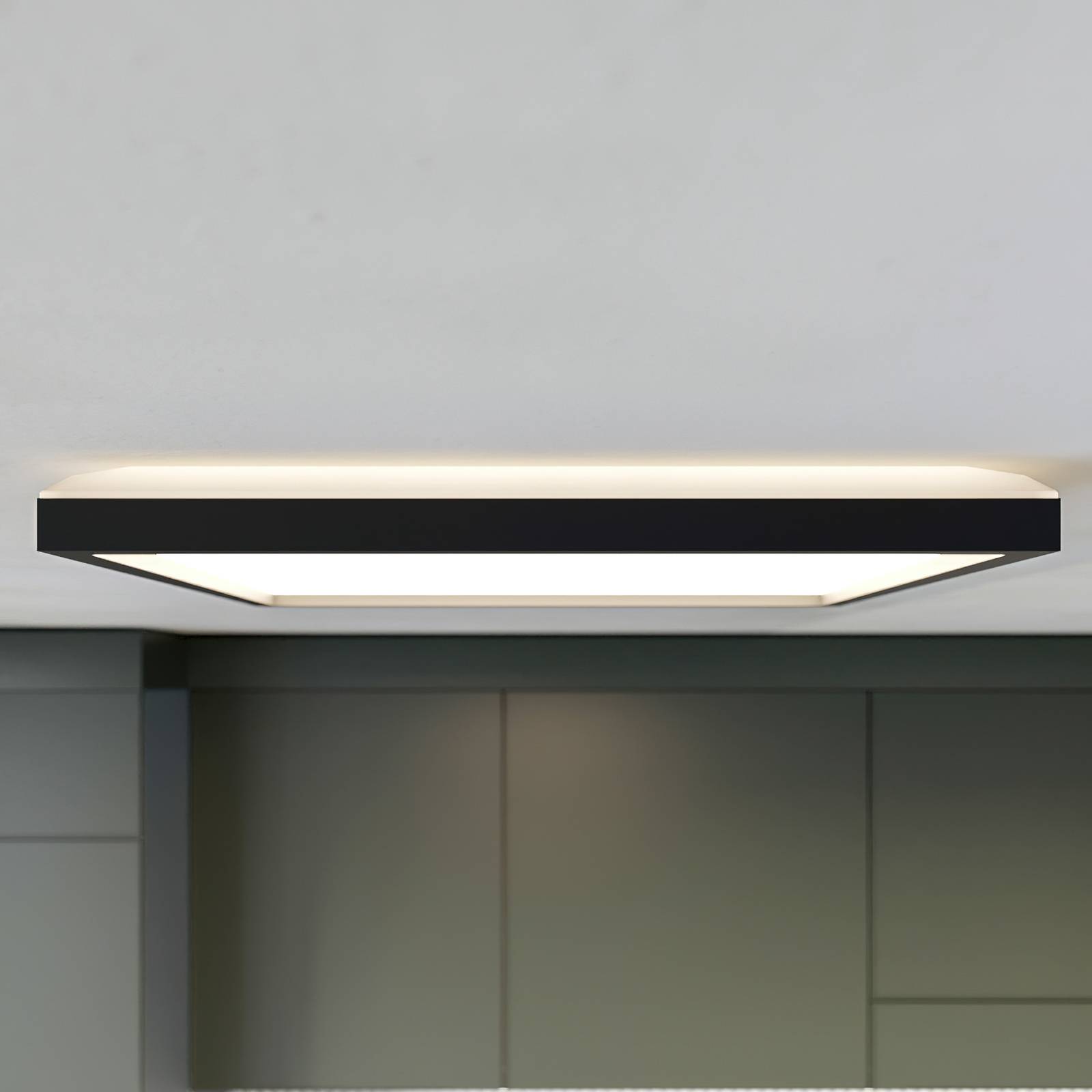 Prios Avira lampa sufitowa LED, kwadratowa, 42 cm