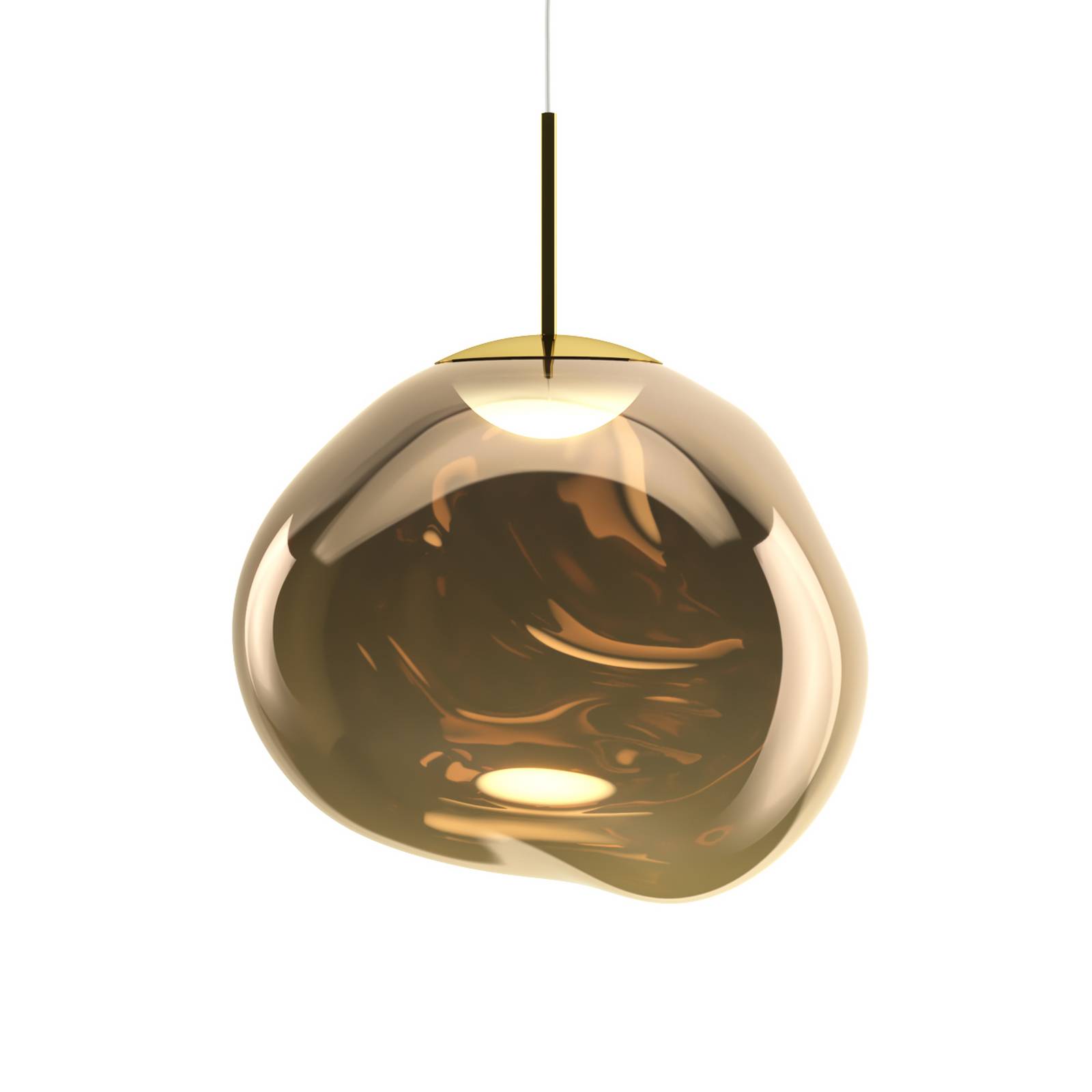 Tom Dixon LED-Hängelampe Melt, Ø 50 cm, bronzefarben