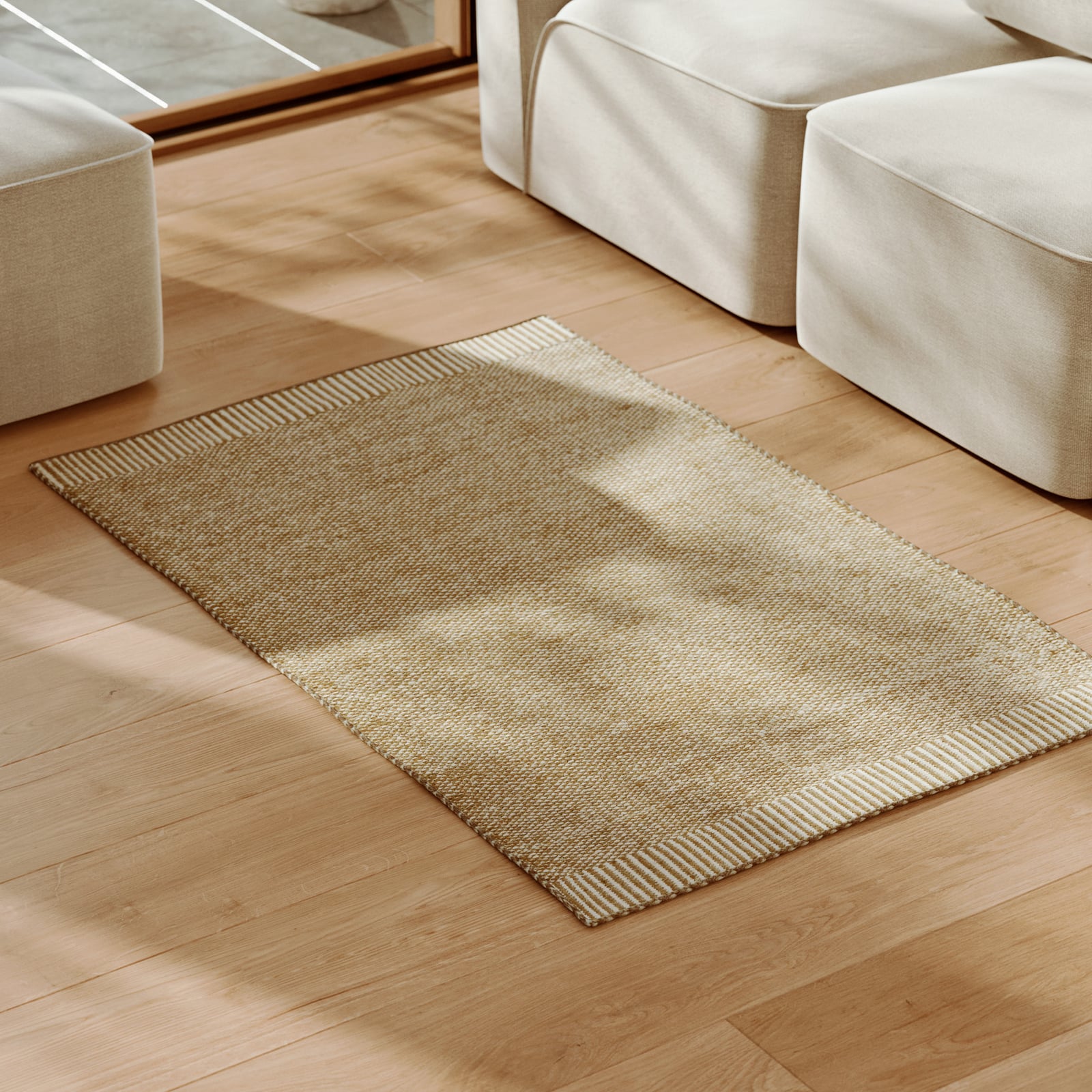 Tapis Rombo, marron, 90 cm x 140 cm, laine - Woud Tapis Rombo, marron, 90 cm x 140 cm, laine - Woud