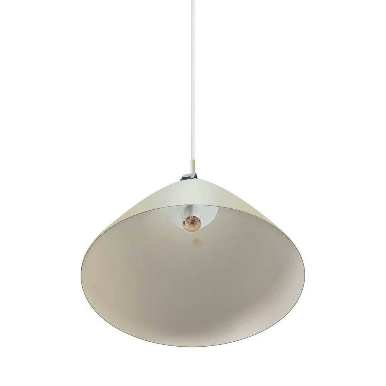 Lampa wisząca Strap, kolor piaskowy, Ø 36 cm, metal/skóra