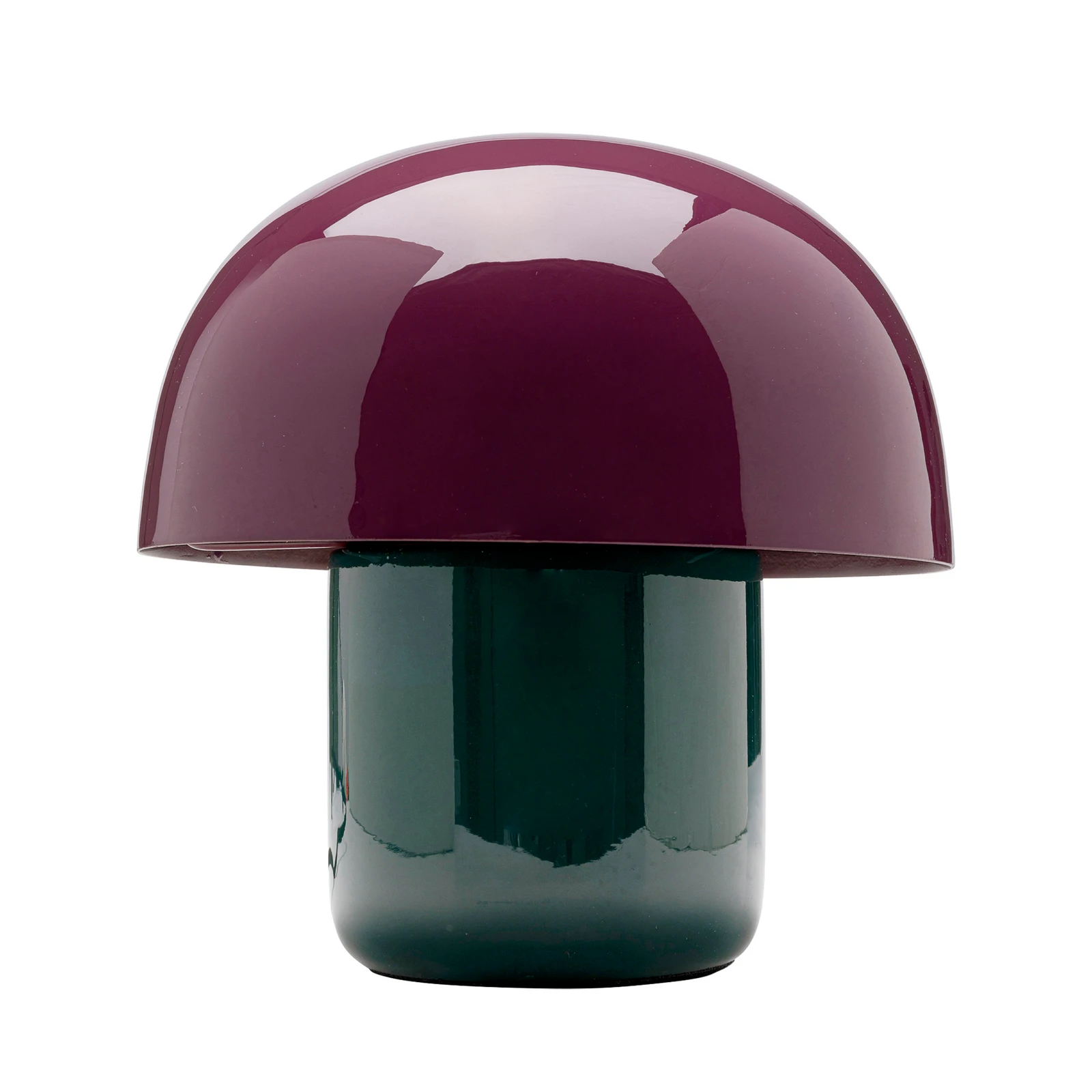 Kare galda lampa Mushroom, violeta/zaļa, metāls, 20 cm, E14