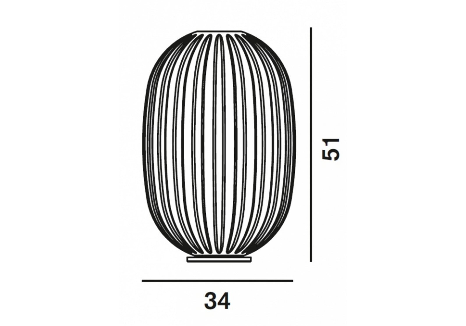 Plass Medium Bordlampe m/Dimmer Grå Foscarini - Stue - Plastik