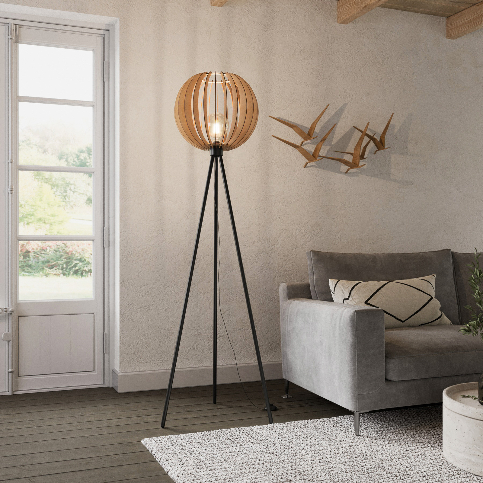 plywood floor lamp