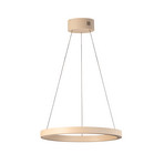 Żyrandol LED Silvio, Ø 60 cm, kolor piaskowy, metal, CCT