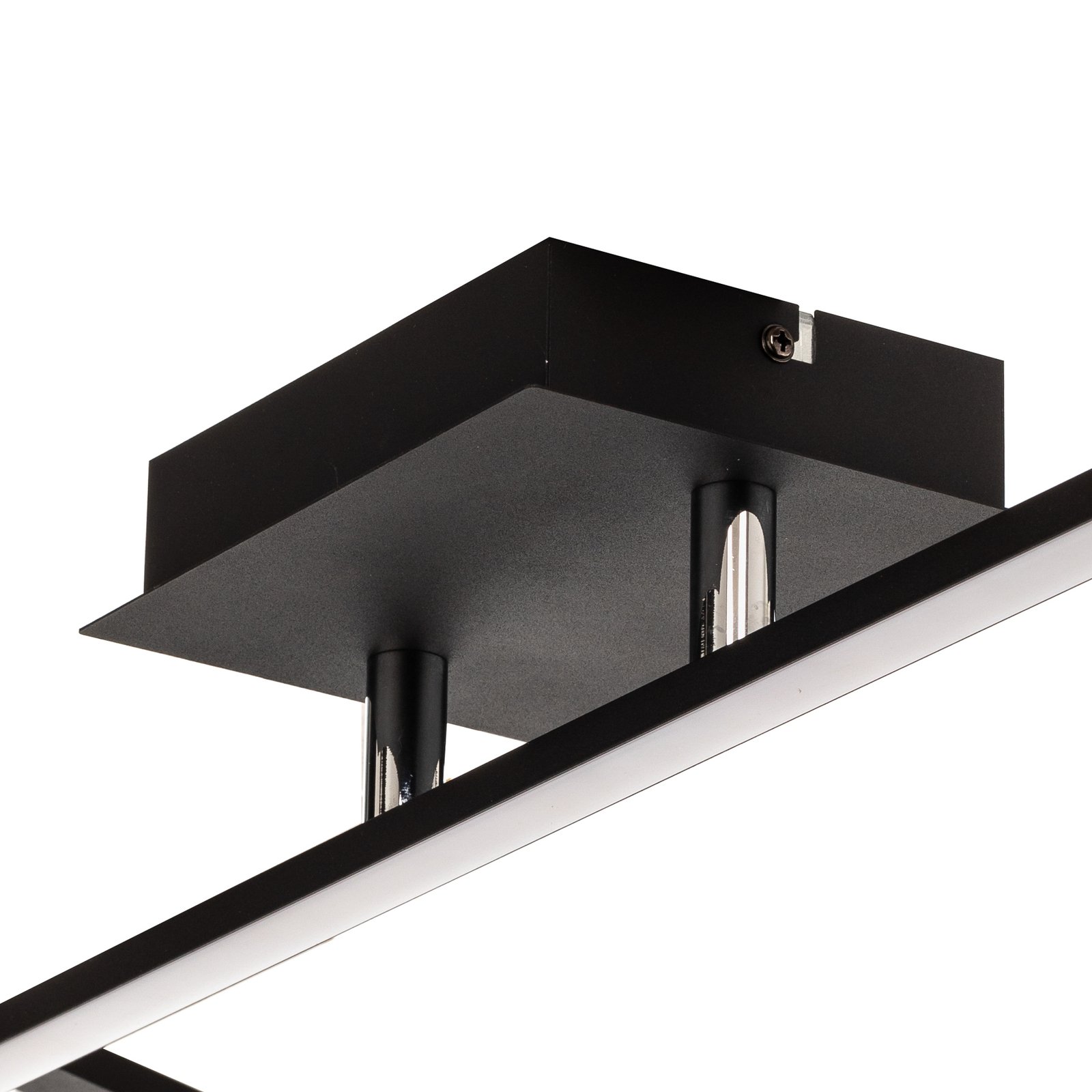 Lindby Kasen LED plafondlamp, zwart