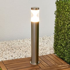 Bolardo luminoso LED Fabrizio de Lindby, altura 56 cm, acero inoxidable