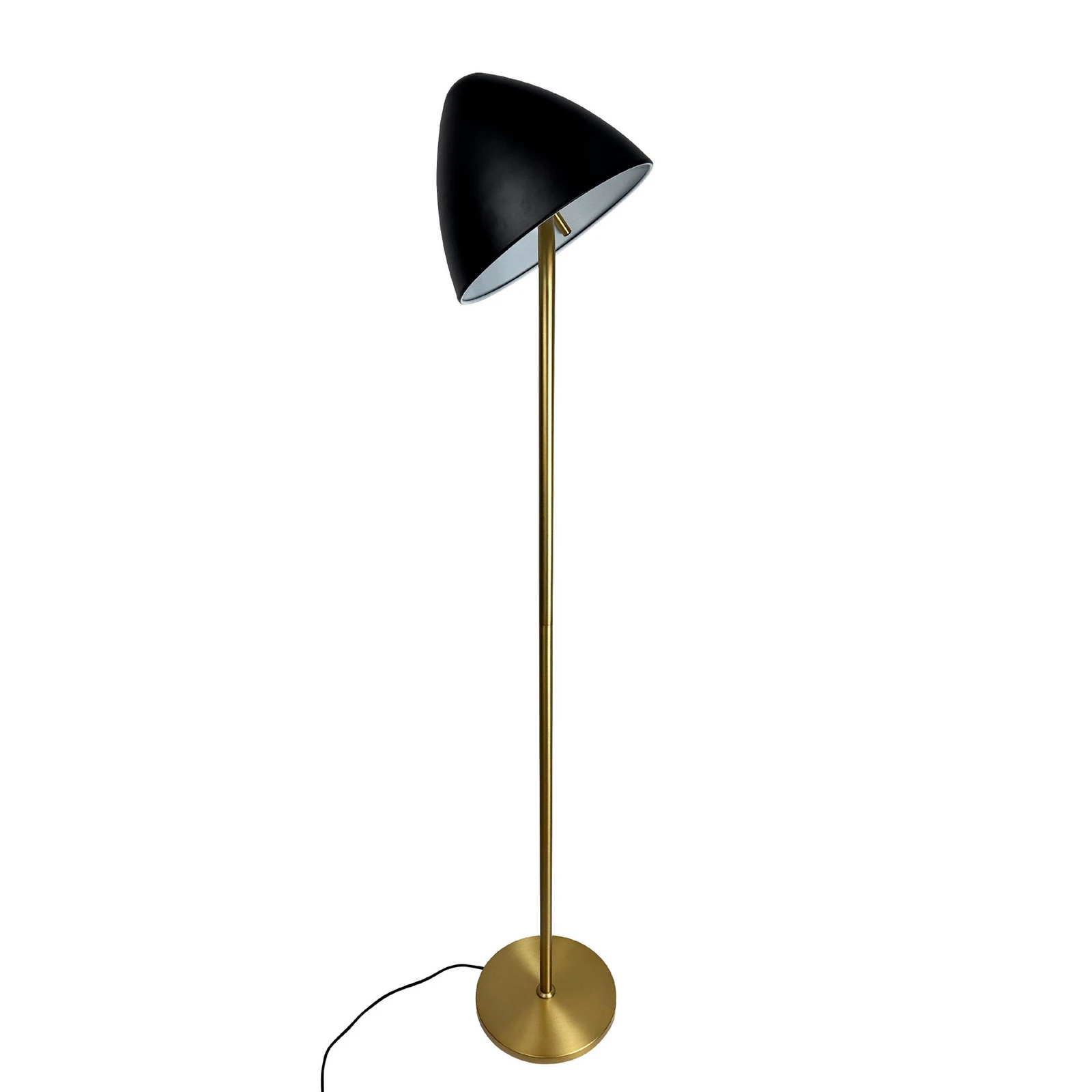 Dyberg Larsen Oulu álló lámpa, fekete/sárgaréz, magasság 128 cm