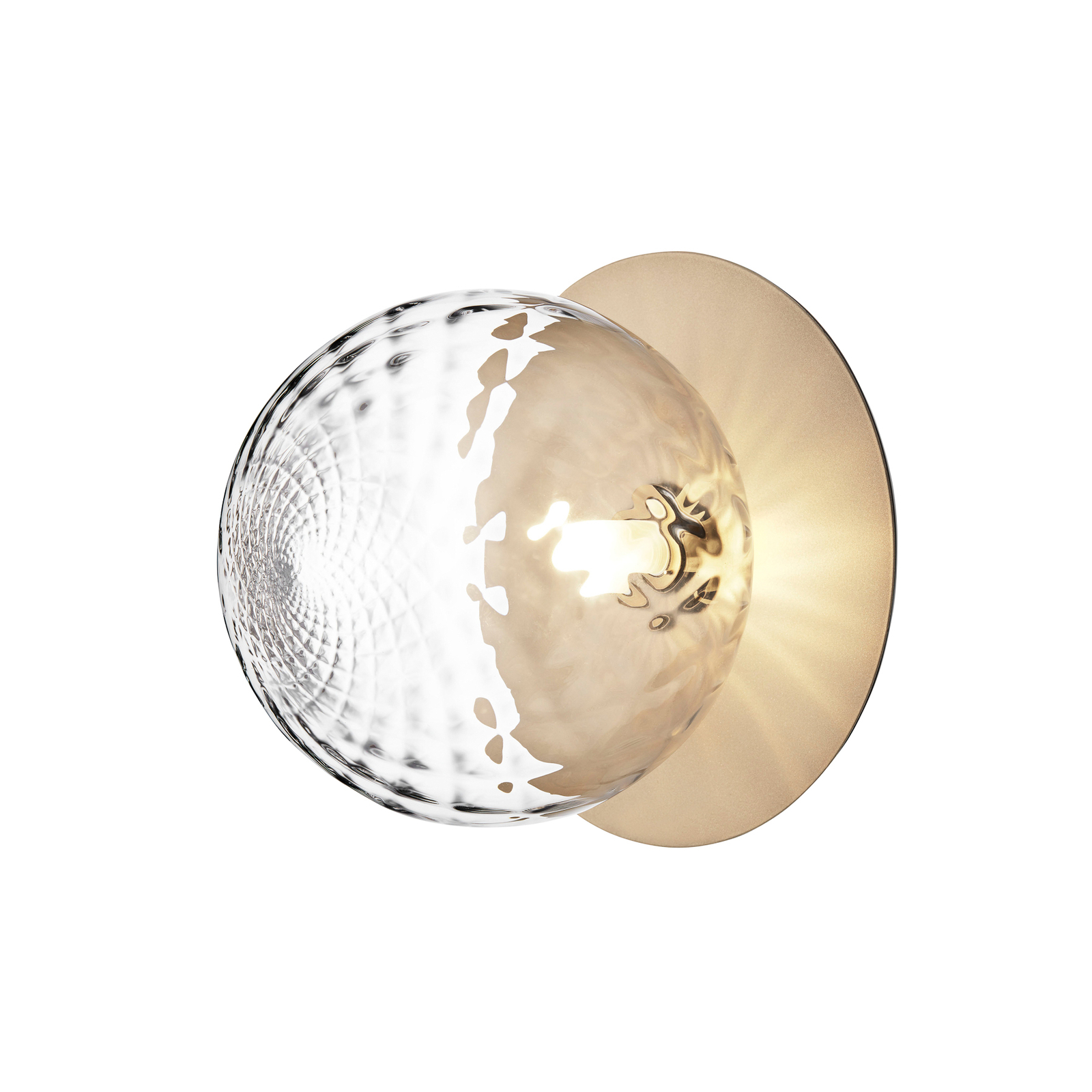 Liila 1 Væg-/Loftlampe IP44 Large Nordic Gold/Optic Clear - Nuura