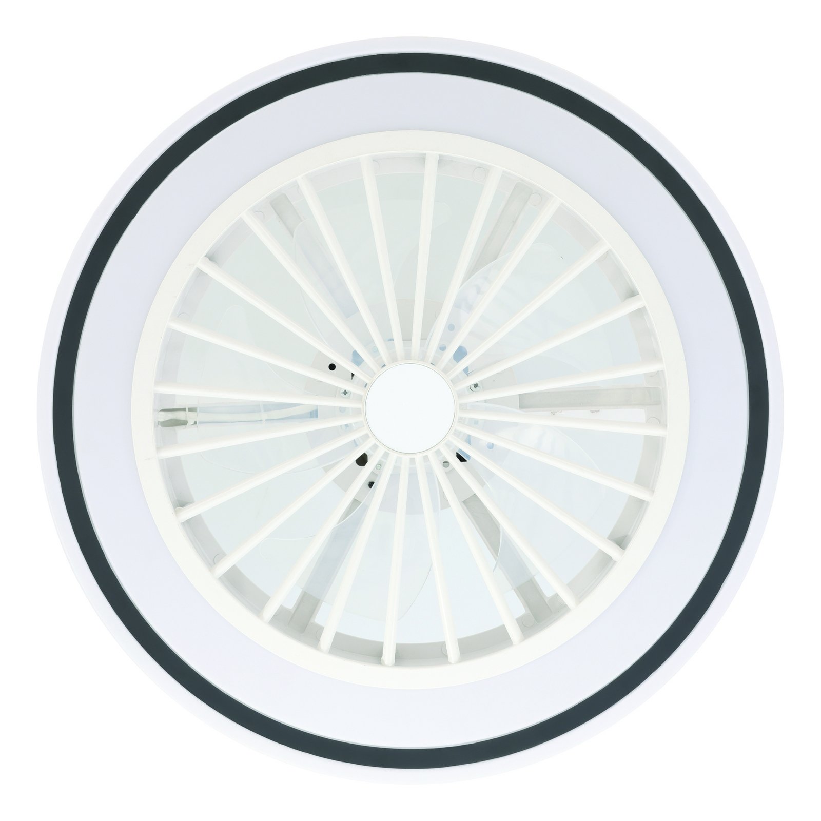 Deckenventilator Almeria LED CCT, weiß/schwarz