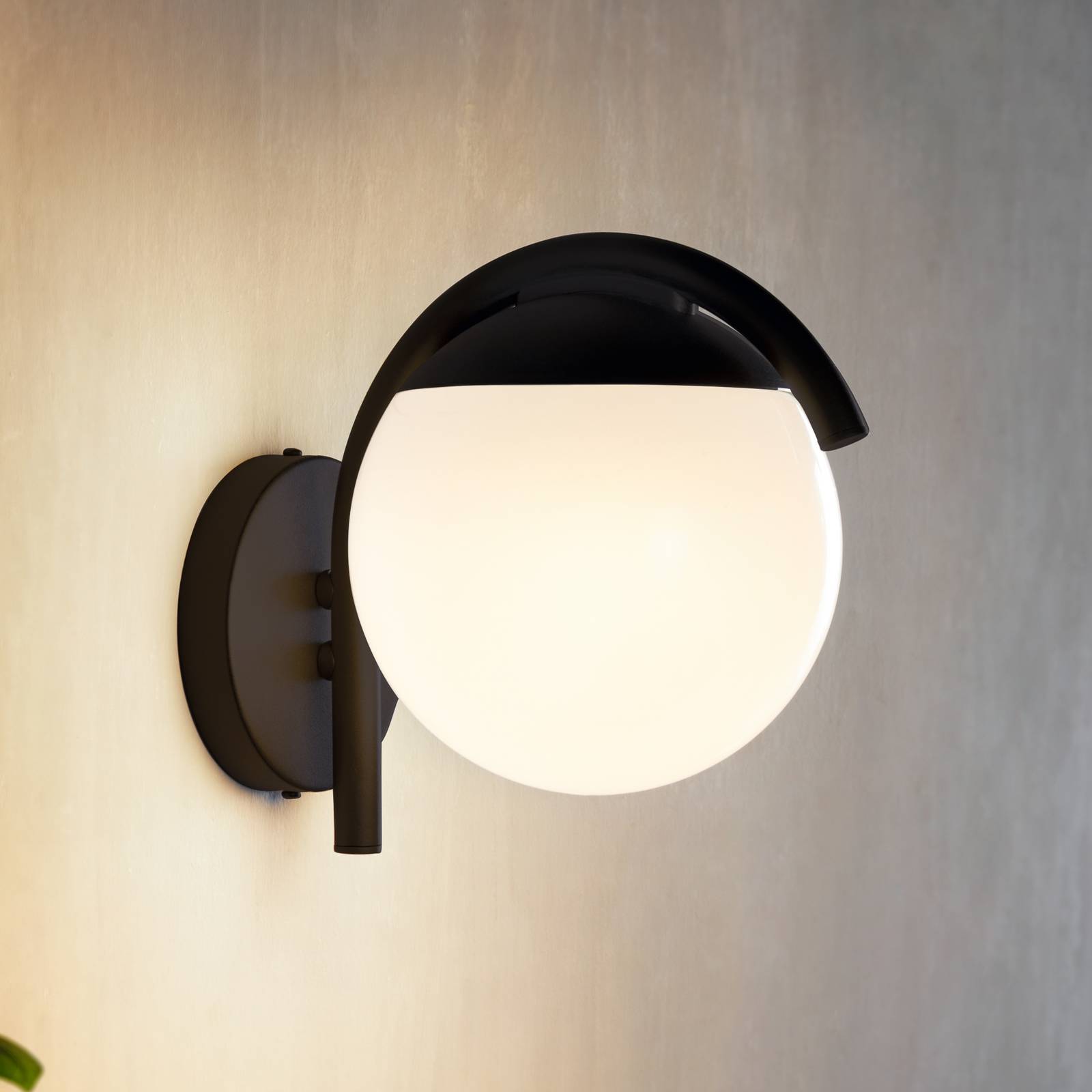 EGLO Applique d'extérieur Prata Vecchia, noire, hauteur 26 cm, métal