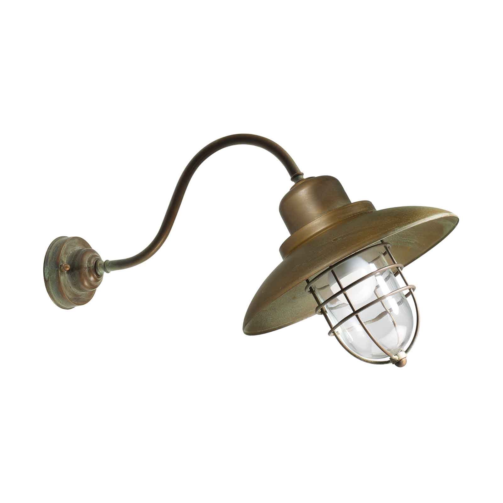 Patio Cage 3301 wall lamp antique brass/clear