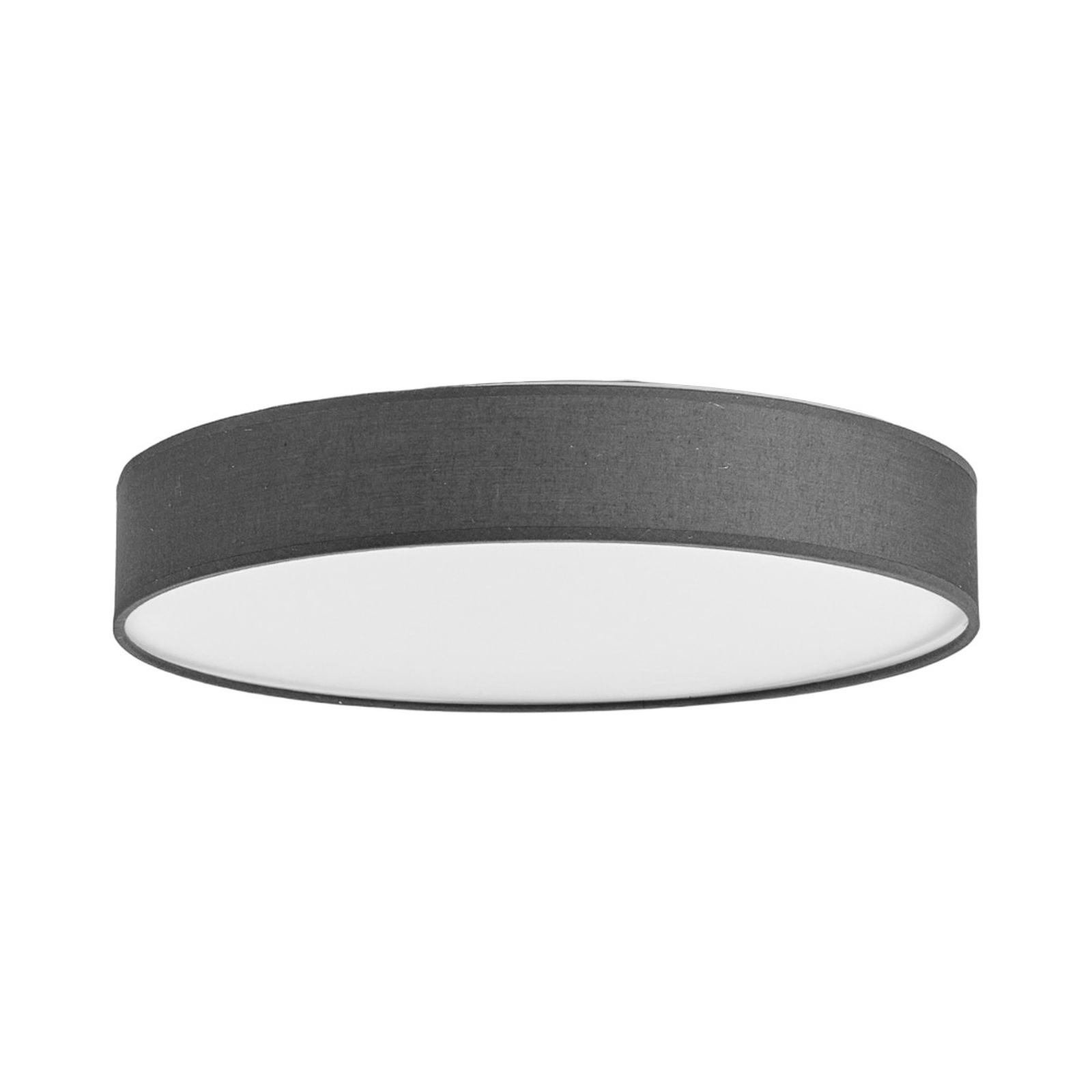 Stoffen LED-plafondlamp Saira, 40 cm, grijs