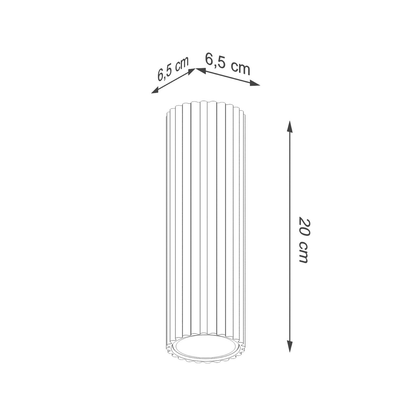 SOLLUX LIGHTING Plafonieră Carbon alb înălțime 20 cm aluminiu - Camera de zi / sufragerie - Modern