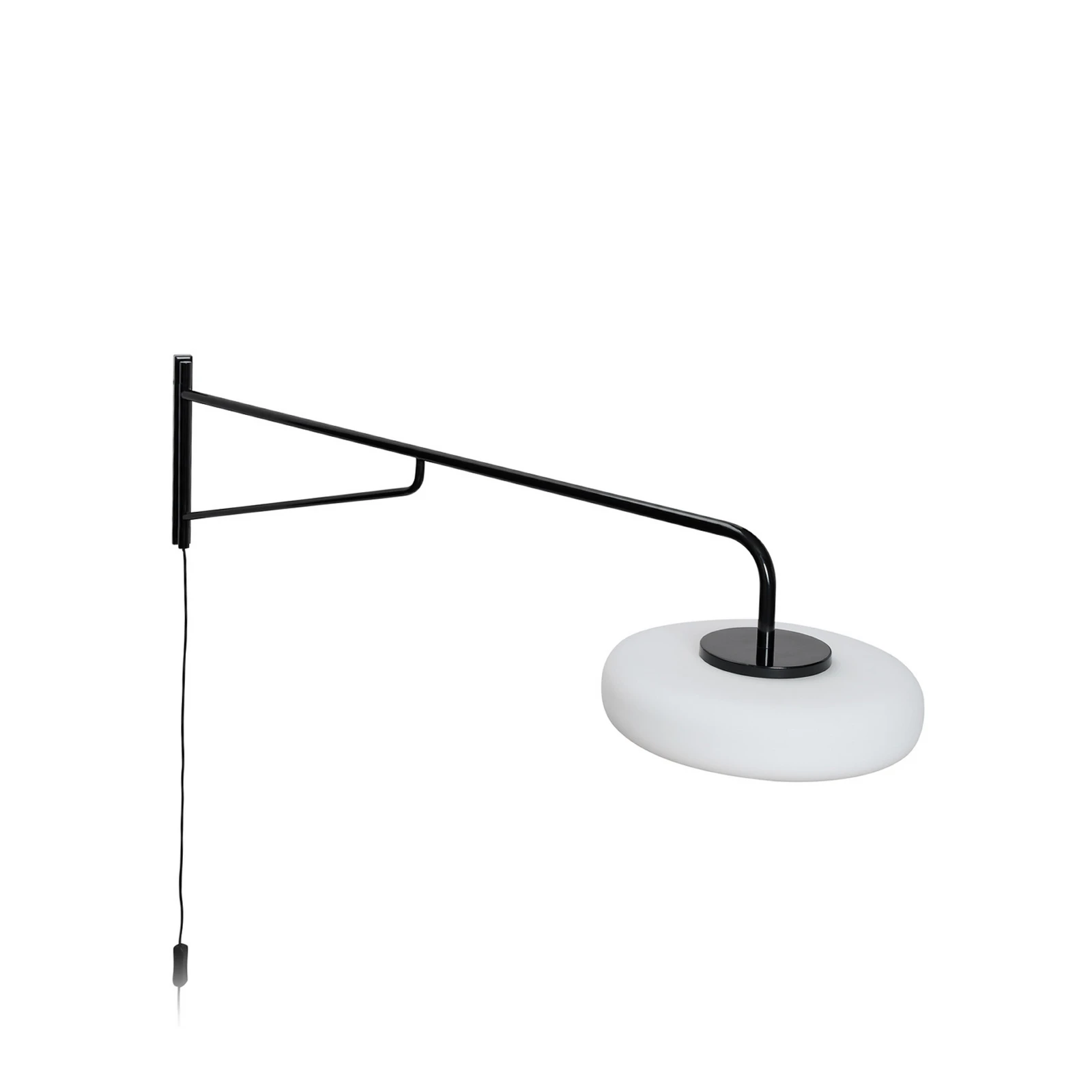 Aplică de perete cu LED Sway, negru, adâncime 120 cm, metal