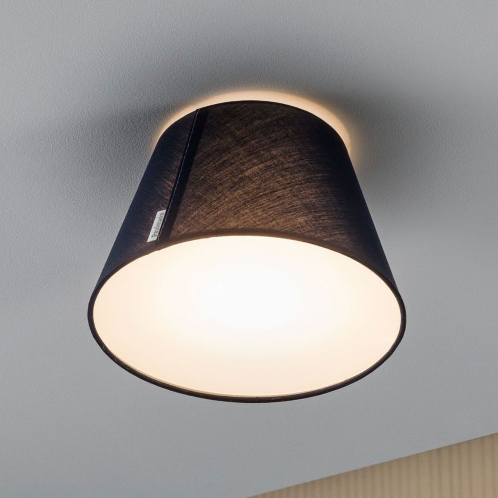 Paulmann Mea ceiling light, blue, for Living / Dining Room, fabric, plastic, E14, 20 W, energy efficiency: A++, H: 16 cm