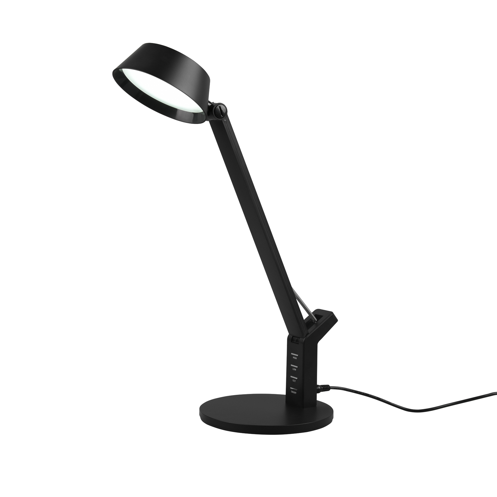 Stolná LED lampa Ava s funkciou stmievania, čierna