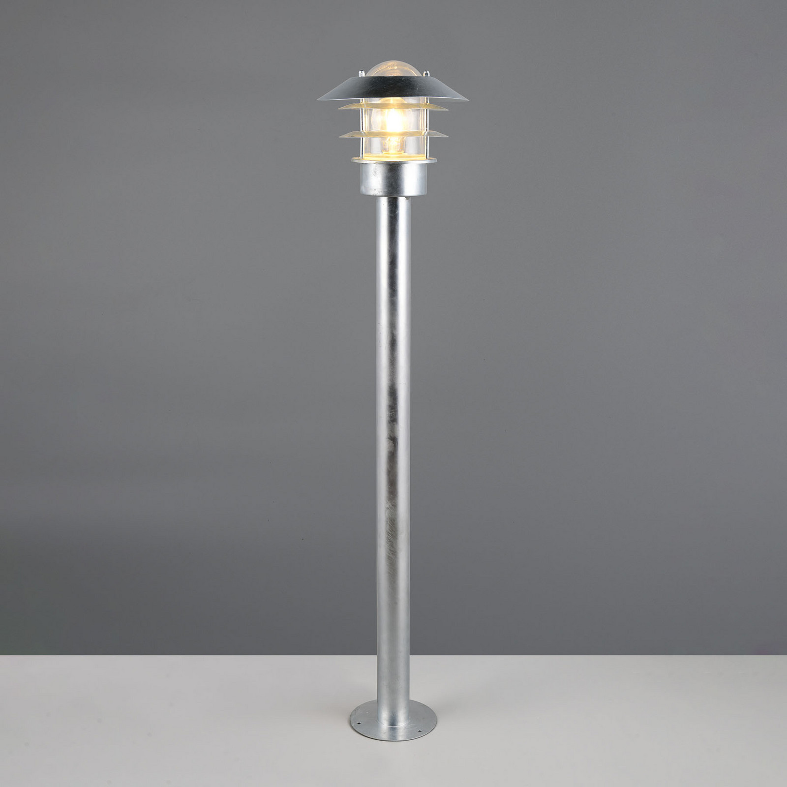 Trio Lighting Bornă luminoasă Ruvuuma culoare zinc înălțime 100 cm metal IP44 - zinc transparent