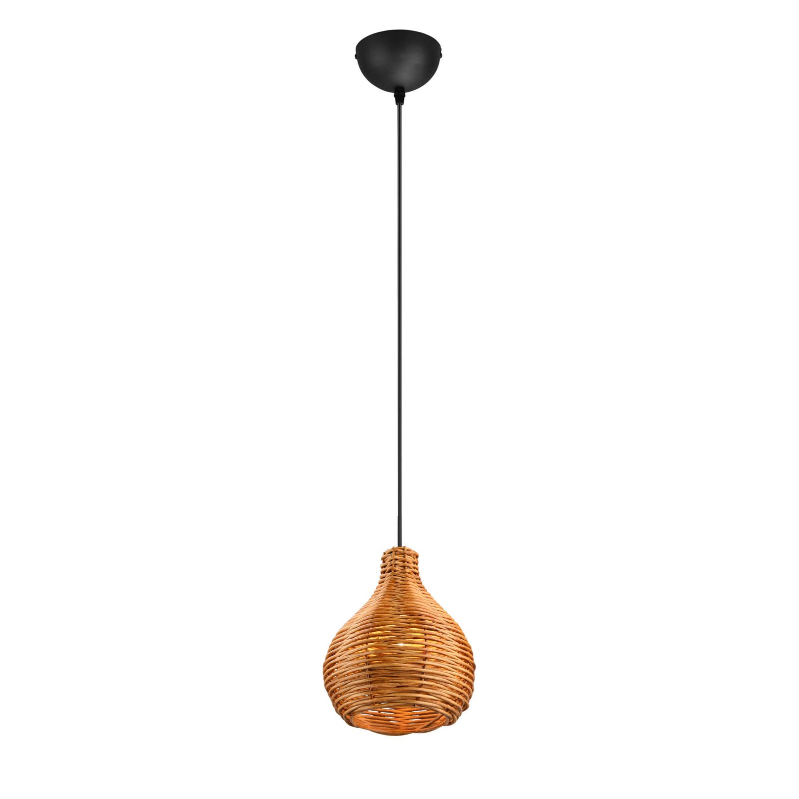 Hanglamp Sprout van rotan, 1-lamp, natuur