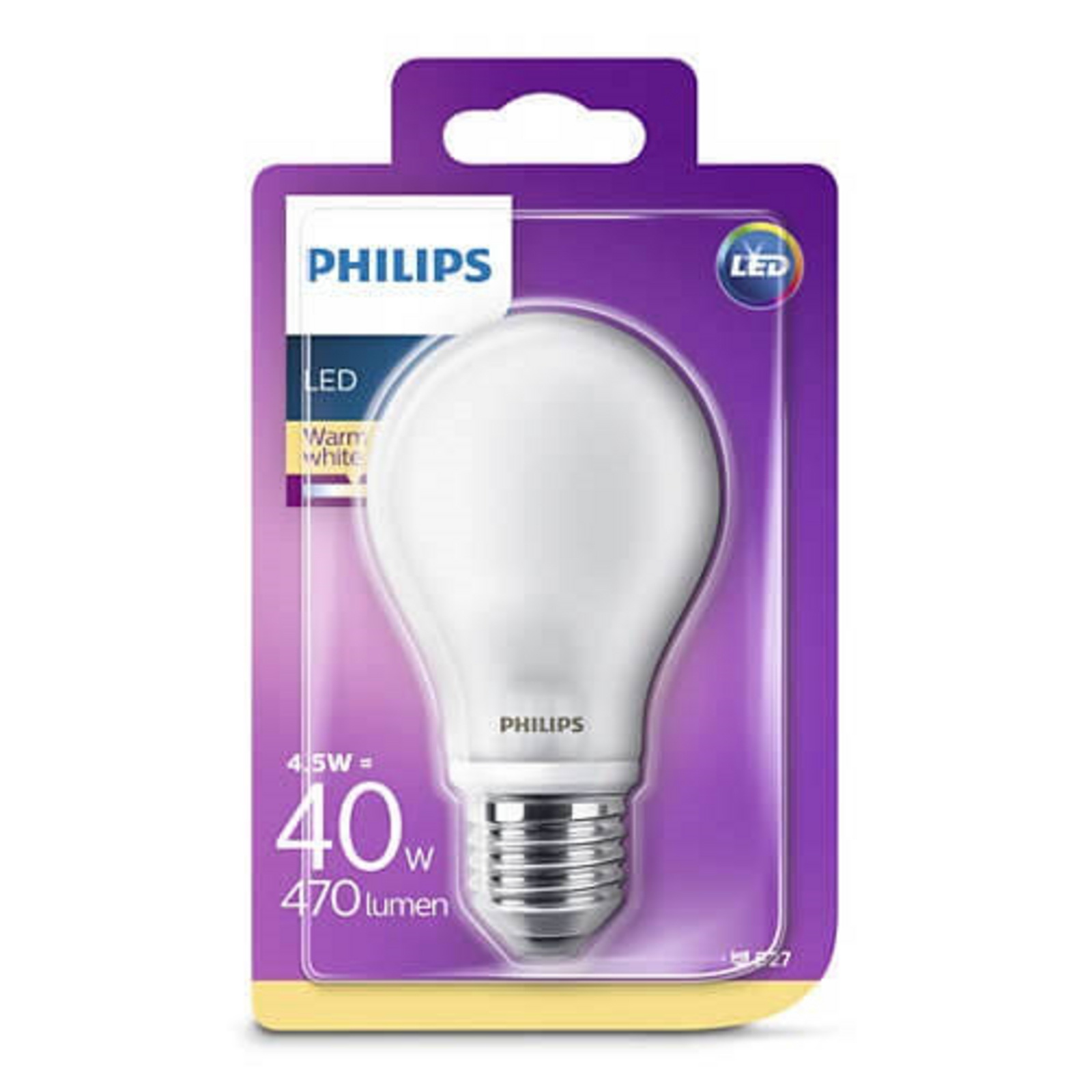 Lâmpada LED 4,5W Glass (470lm) E27 - Philips