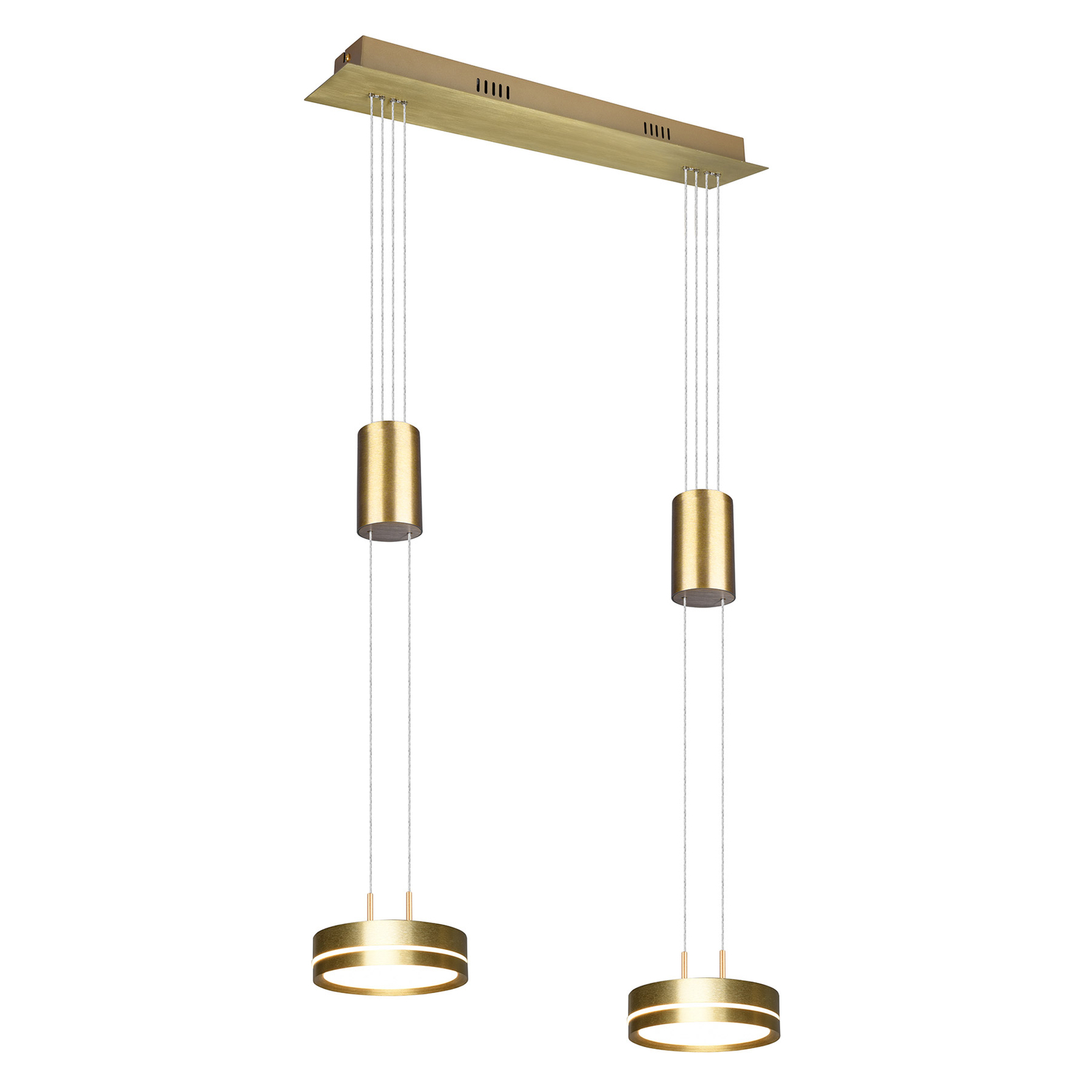 Lindby Eilika LED-Hängeleuchte, 2-fl. messing