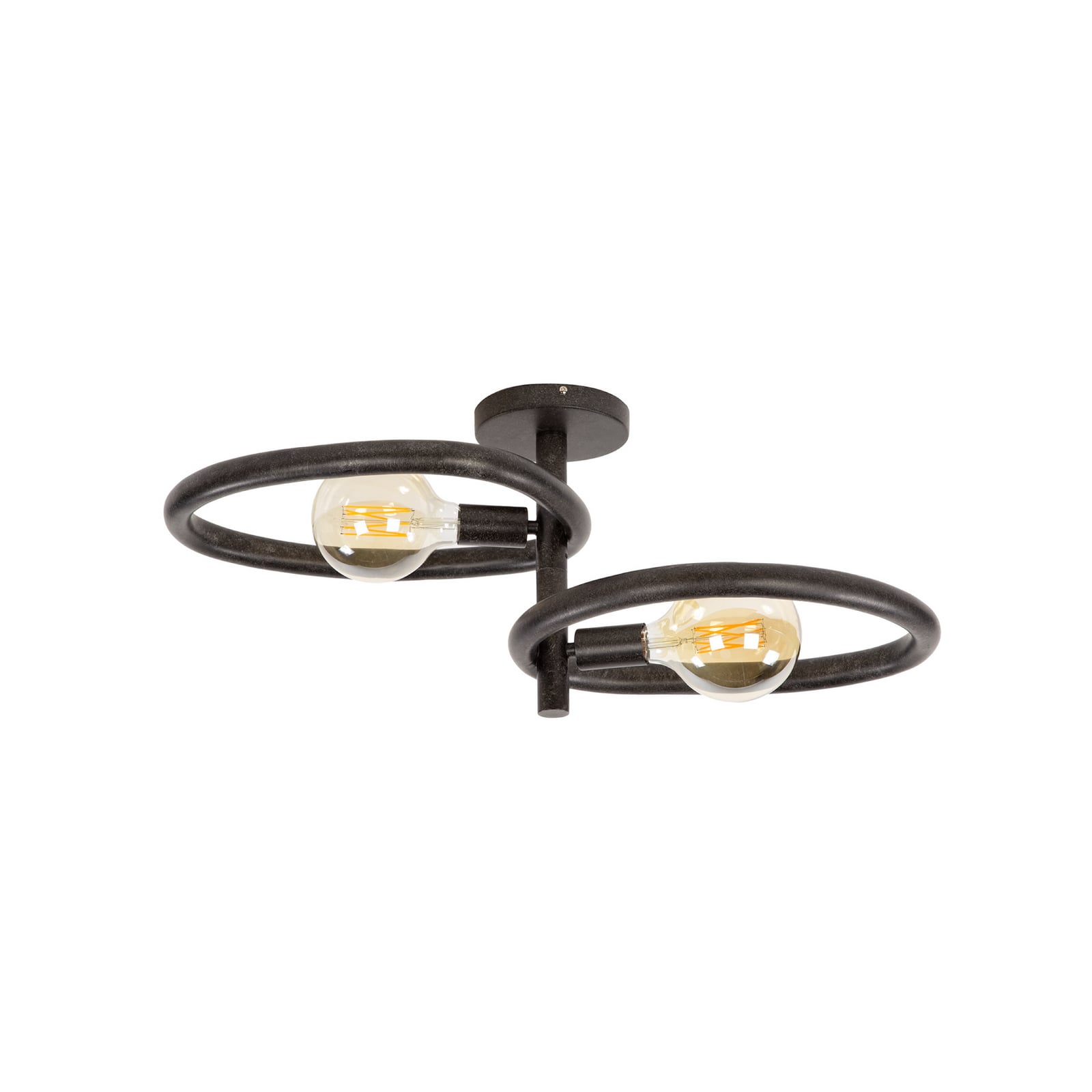 Lempos „Pebble“, juodos spalvos, 2 lemputės, ilgis 73 cm, E27