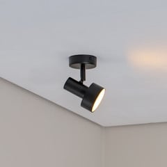Downlight Mona, 1 luz, negro, orientable, acero