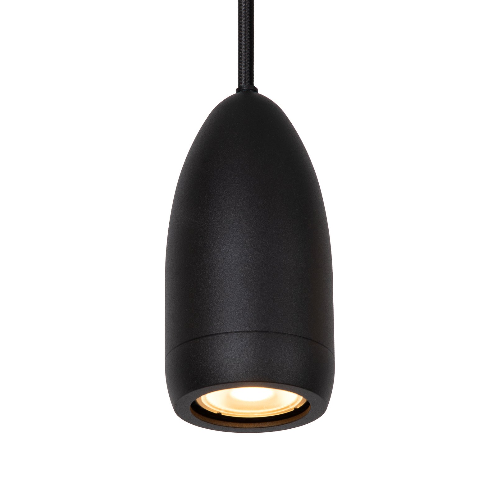 Evora pendant light, 3-bulb, circular, black